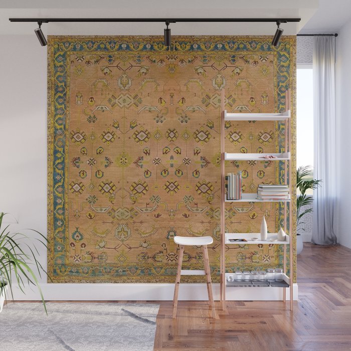 Persian Heritage Rug Design in Warm Earth Tones Wall Mural Gallery Image 1