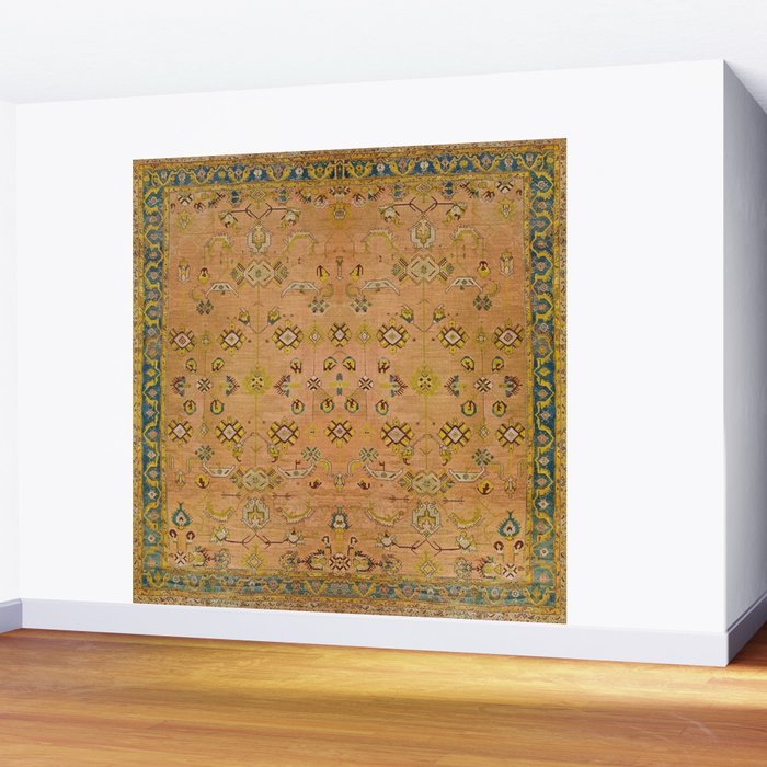 Persian Heritage Rug Design in Warm Earth Tones Wall Mural Gallery Image 2