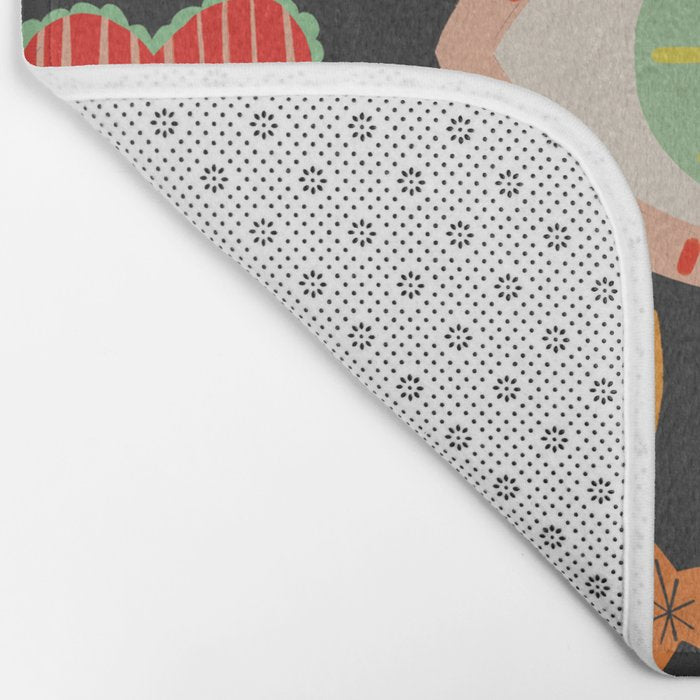 Sacred heart symbols & stars | Fall colors Bath Mat Gallery Image 2