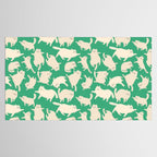 White Silly Cats Pattern Tablecloth Gallery Image 2
