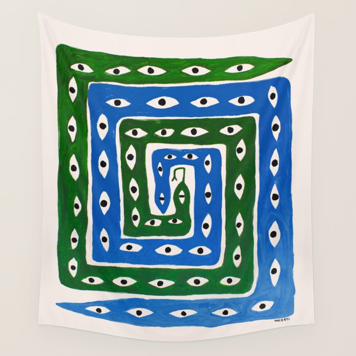 The Good Eye Snake Green/Blue Wall Tapestry Gallery Image 4