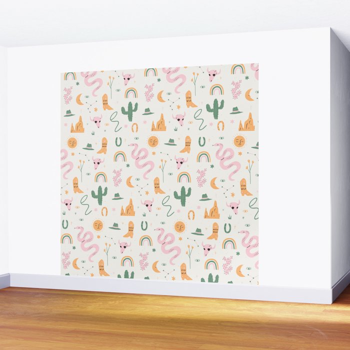 Wild West Pattern Wall Mural Gallery Image 2