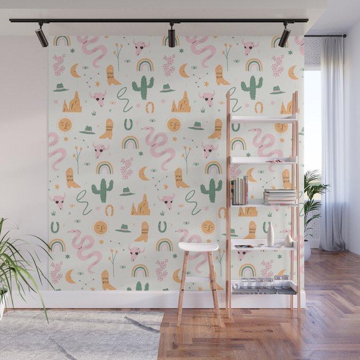 Wild West Pattern Wall Mural Gallery Image 1