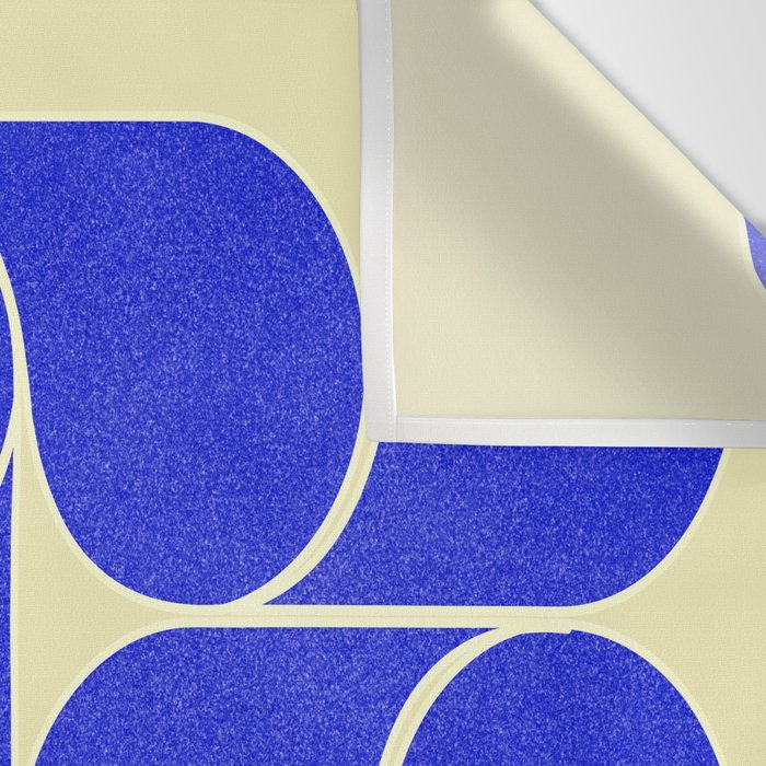 Blue mid-century shapes no8 Wall Tapestry Gallery Image 3