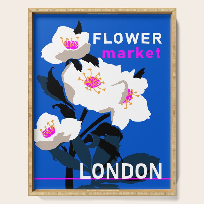 Flower Market London Serving Tray Gallery Image 1