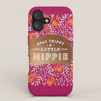 Stay Trippy Little Hippie - Fuchsia Palette iPhone Case Gallery Image 1