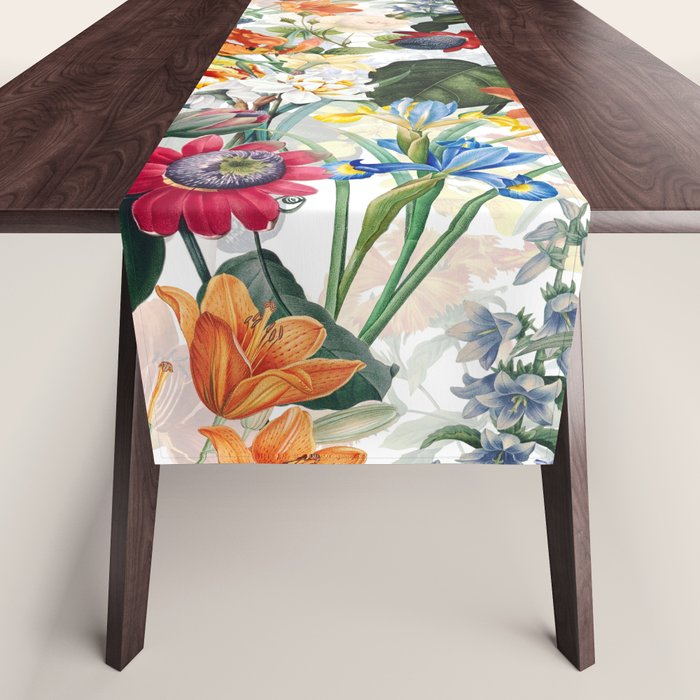 Vintage & Shabby Chic - Tropical Botanical Flower Garden  Table Runner Gallery Image 1