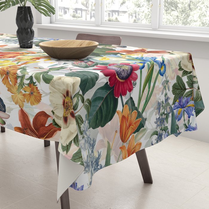 Vintage & Shabby Chic - Tropical Botanical Flower Garden  Tablecloth Gallery Image 3