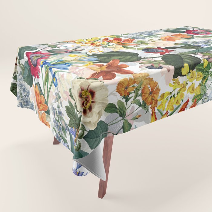 Vintage & Shabby Chic - Tropical Botanical Flower Garden  Tablecloth Gallery Image 1