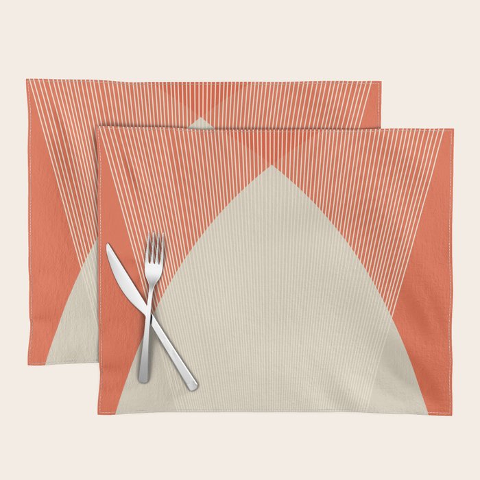 Cecilia Shapes III - Bright Red Placemat Gallery Image 1