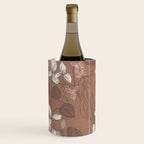 Floral elegance relaxed textured mocha mousse Wine Chiller Gallery Image 2