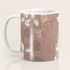 Floral elegance relaxed textured mocha mousse Coffee Mug Gallery Image 3