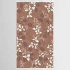 Floral elegance relaxed textured mocha mousse Tablecloth Gallery Image 2
