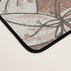 Floral elegance relaxed textured mocha mousse Desk Mat Gallery Image 4