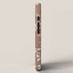 Floral elegance relaxed textured mocha mousse iPhone Case Gallery Image 2