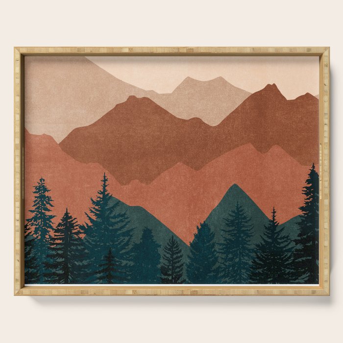 Sunset 01 Serving Tray Gallery Image 1