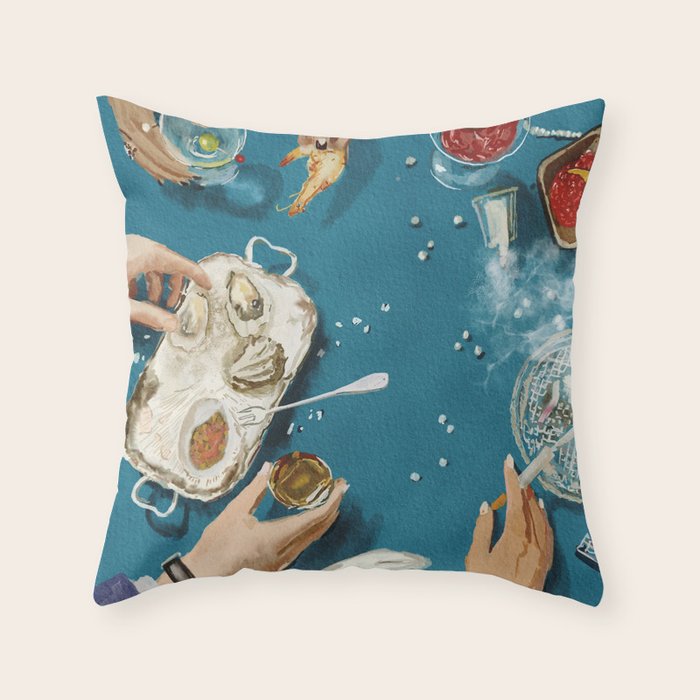 Luxury dinner Throw Pillow Gallery Image 1