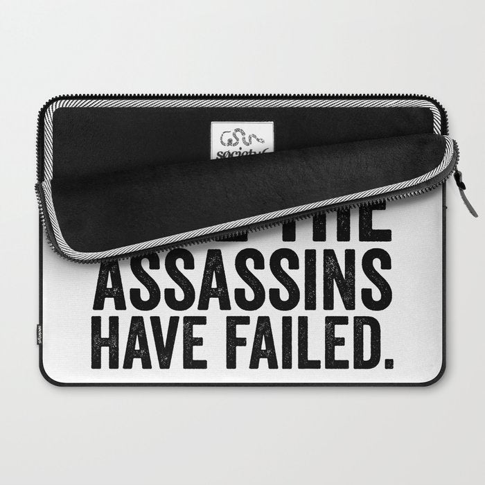 Good morning I see the assassins have failed Laptop Sleeve Gallery Image 2