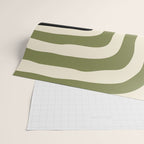 Abstract Geometric Rings 234 Black Olive Green and Beige Wrapping Paper Gallery Image 2