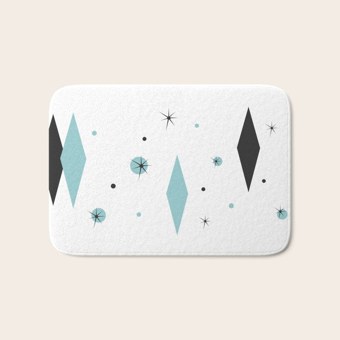 Vintage 1950s Mid Century Modern Design Bath Mat Gallery Image 1