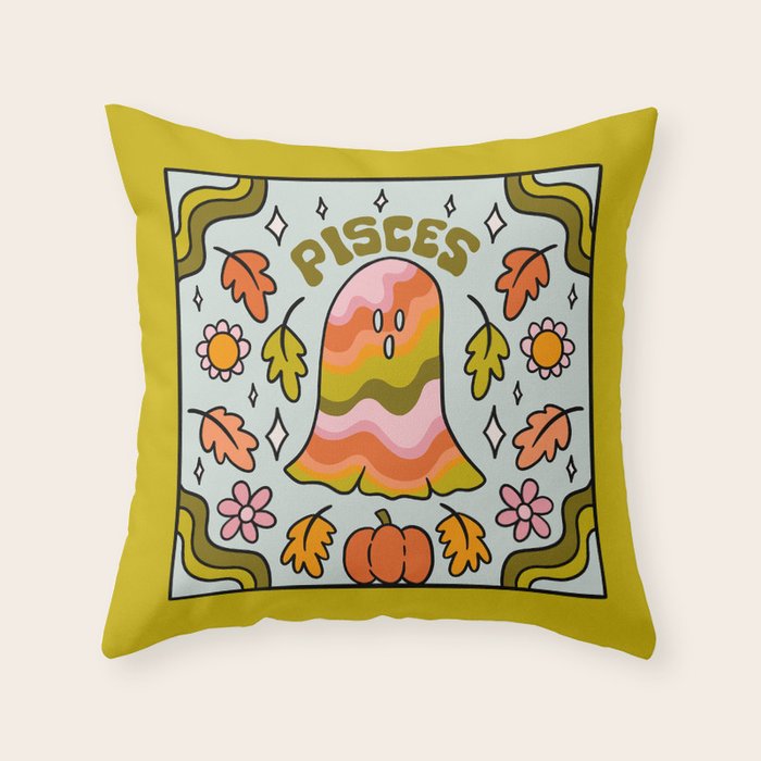 Pisces Ghost Throw Pillow Gallery Image 6
