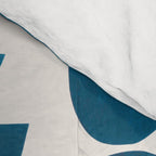 Teal Jewels Minimalist Minimal Abstract Mid Century Modern Paper Collage Shapes Comforter Gallery Image 4