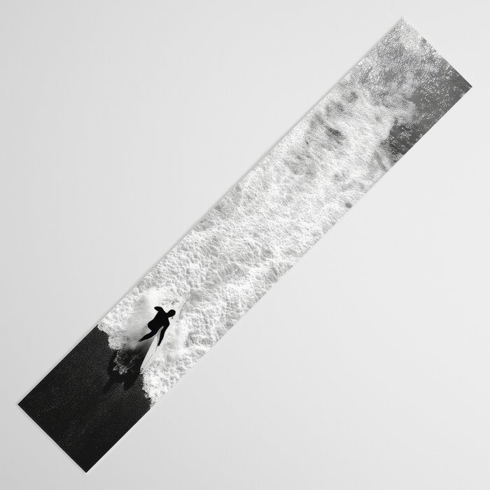 Surfer and Shore - Aerial Ocean Fine Art Print Table Runner Gallery Image 3