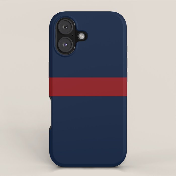 Navy Red Horizontal Bar iPhone Case Gallery Image 1