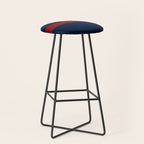 Navy Red Horizontal Bar Stool Gallery Image 1