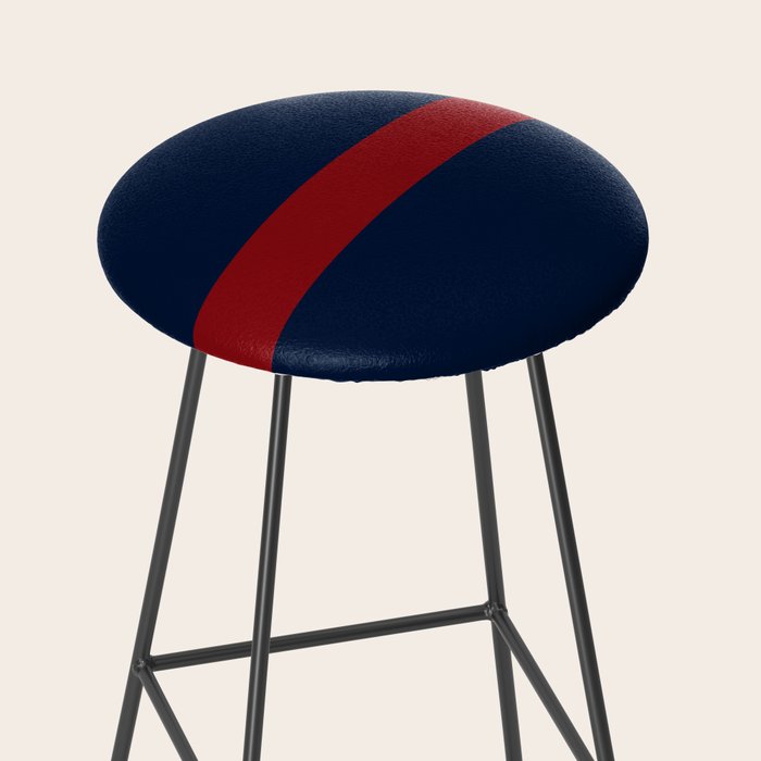 Navy Red Horizontal Bar Stool Gallery Image 2