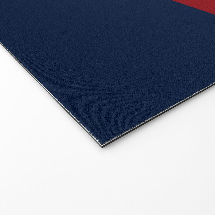 Navy Red Horizontal Bar Welcome Mat Gallery Image 2