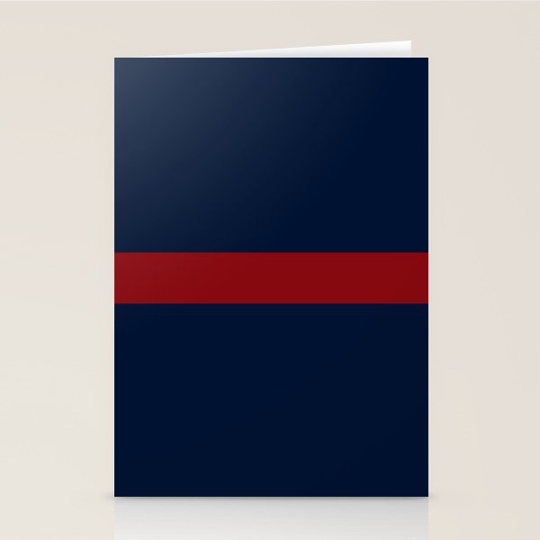 Navy Red Horizontal Bar Stationery Card Gallery Image 2