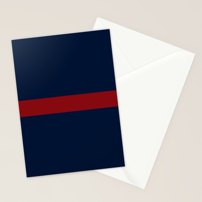 Navy Red Horizontal Bar Stationery Card Gallery Image 2