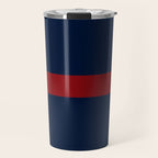 Navy Red Horizontal Bar Travel Mug Gallery Image 1