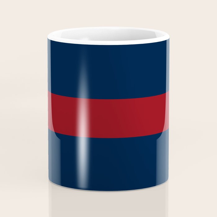 Navy Red Horizontal Bar Coffee Mug Gallery Image 4
