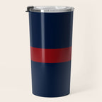 Navy Red Horizontal Bar Travel Mug Gallery Image 3