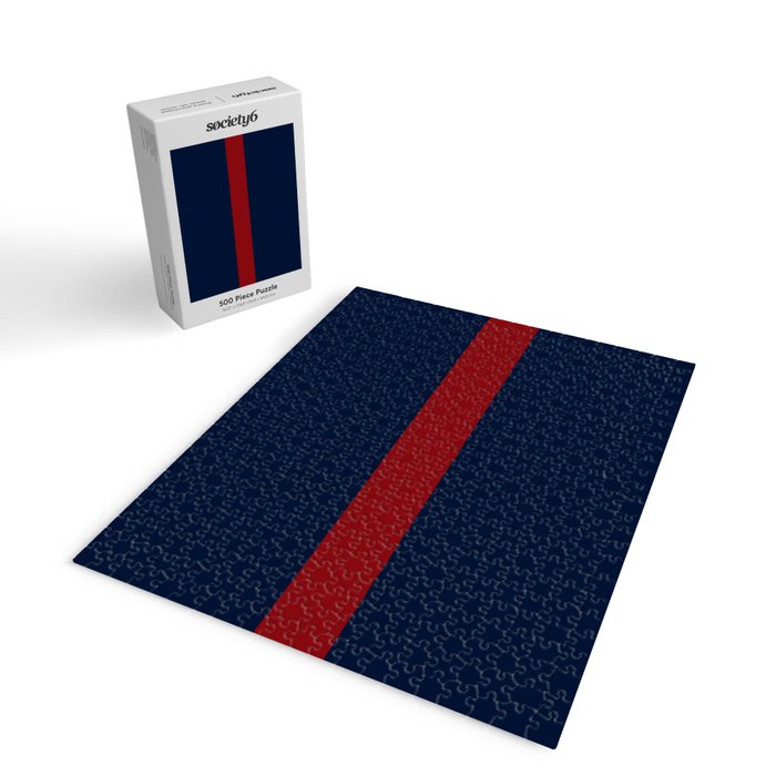 Navy Red Horizontal Bar Jigsaw Puzzle Gallery Image 2