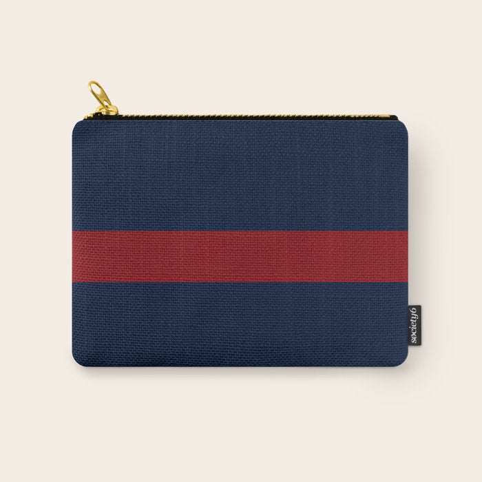 Navy Red Horizontal Bar Carry All Pouch Gallery Image 1