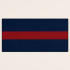 Navy Red Horizontal Bar Desk Mat Gallery Image 3