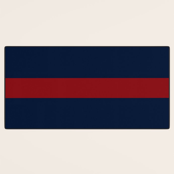 Navy Red Horizontal Bar Desk Mat Gallery Image 3