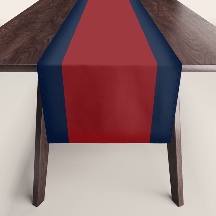 Navy Red Horizontal Bar Table Runner Gallery Image 1