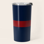 Navy Red Horizontal Bar Travel Mug Gallery Image 2