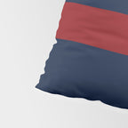 Navy Red Horizontal Bar Pillow Sham Gallery Image 4