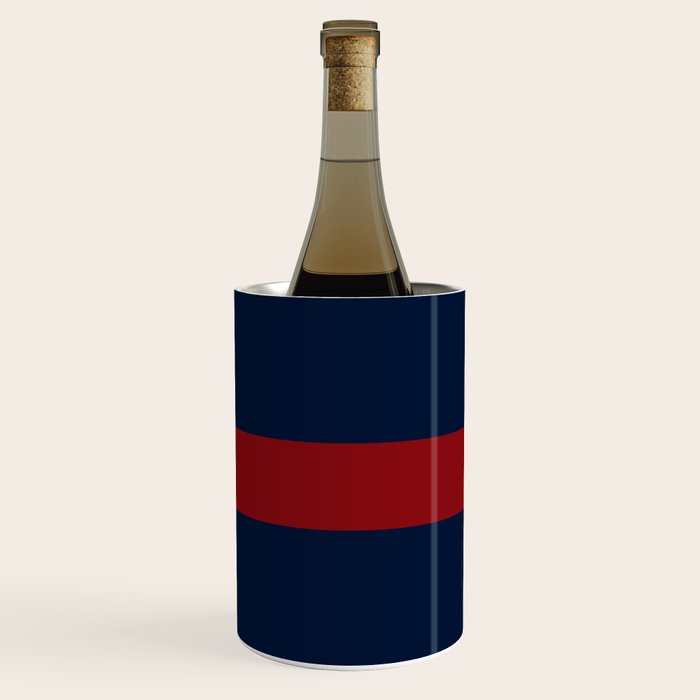 Navy Red Horizontal Bar Wine Chiller Gallery Image 1