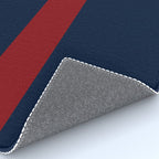 Navy Red Horizontal Bar Rug Gallery Image 4