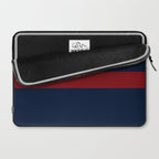 Navy Red Horizontal Bar Laptop Sleeve Gallery Image 2