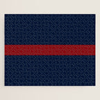 Navy Red Horizontal Bar Jigsaw Puzzle Gallery Image 1