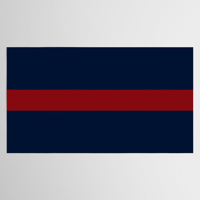 Navy Red Horizontal Bar Tablecloth Gallery Image 2