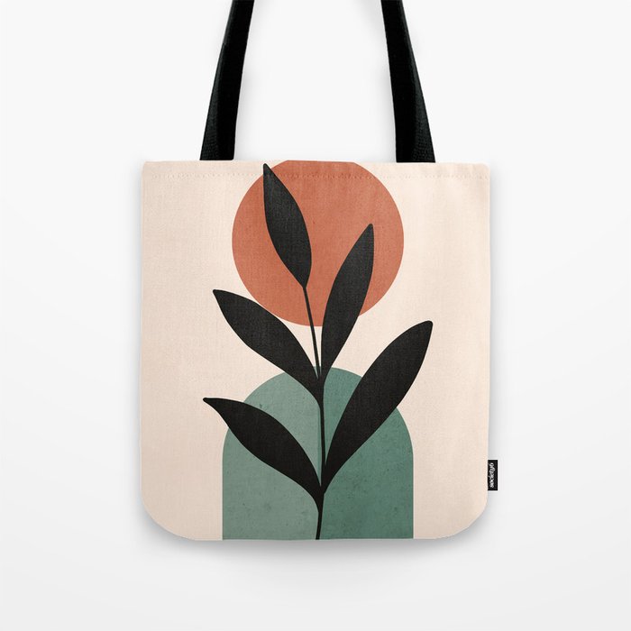 Abstract Art Tropical Leaf 16 Tote Bag Gallery Image 1