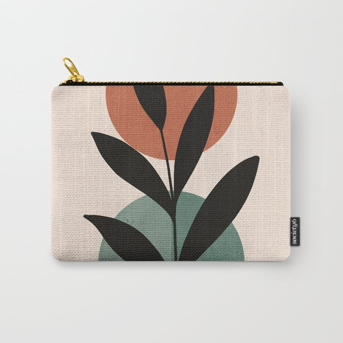 Abstract Art Tropical Leaf 16 Carry All Pouch Gallery Image 1